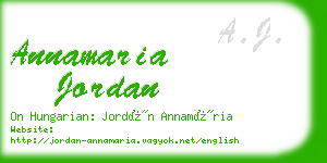 annamaria jordan business card